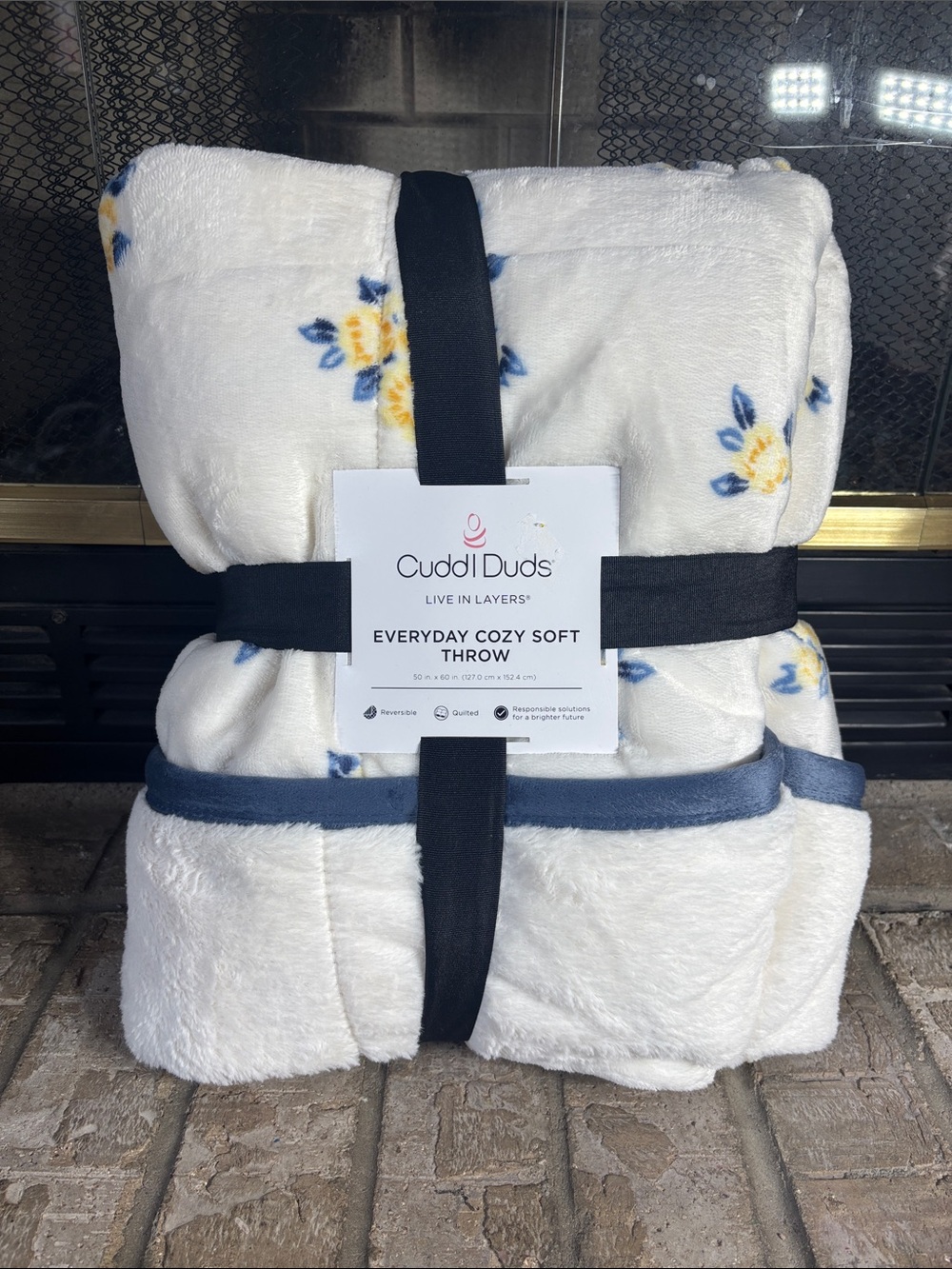 Cuddl Duds Everyday Cozy Soft Throw Blanket Floral Cottagecore 50"x60" GIFT NEW